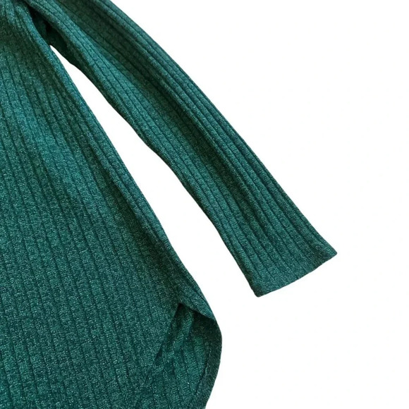 Calvin Klein Emerald Green Pullover Sweater Glitter Sparkle Size Small Women's - Picture 3 of 11